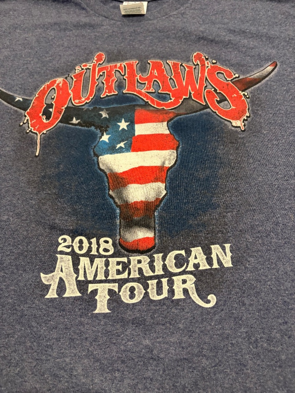 Outlaws 2018 American Tour Concert Band Tee Shirt 2XL Southern Rock